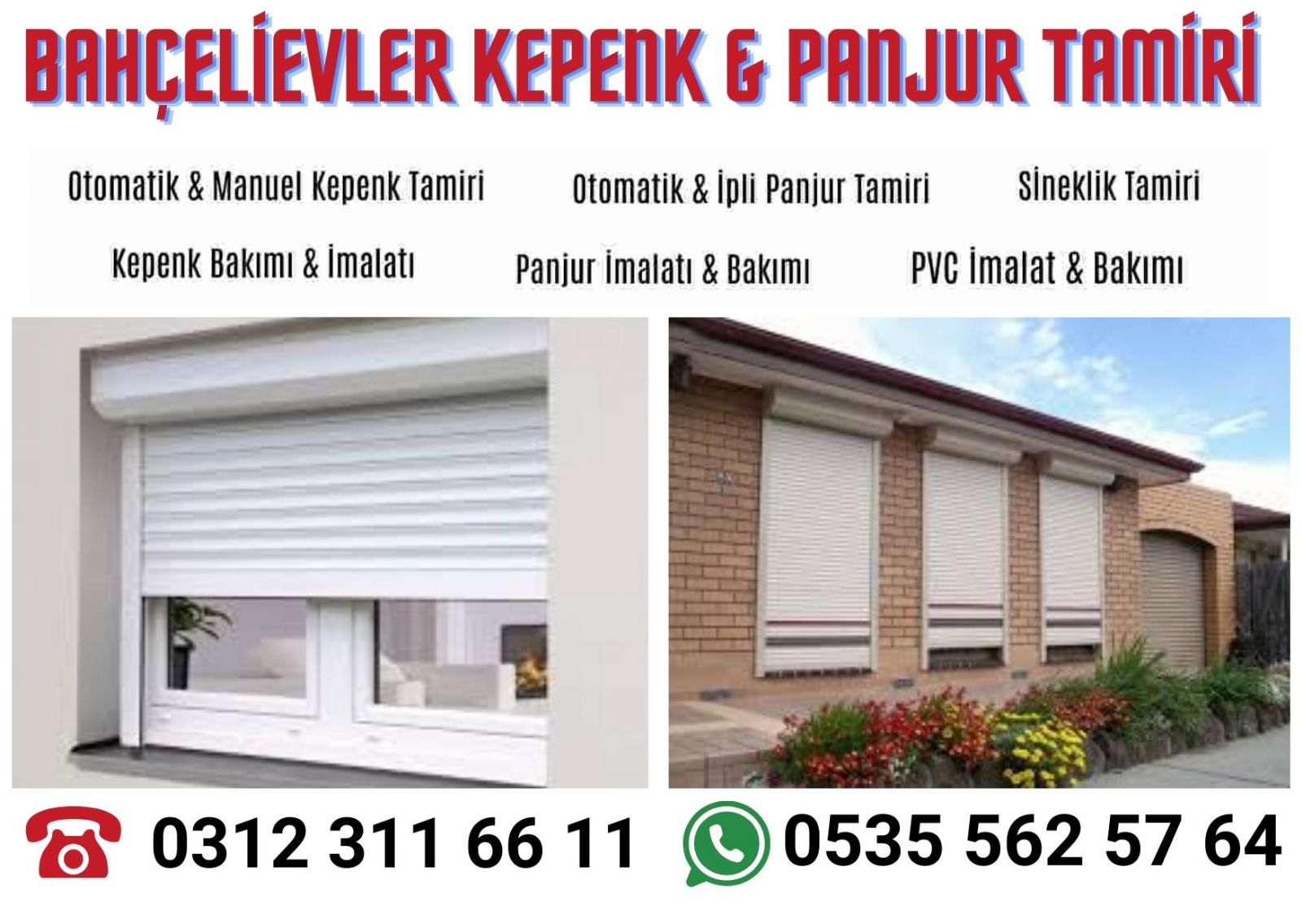 Bahçelievler  Kepenk ve Panjur Tamiri